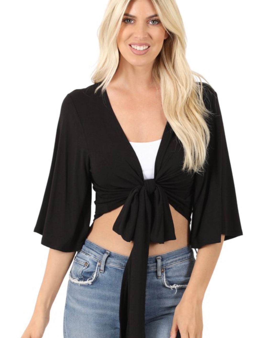 Wrap Top | Black - SheWitIt