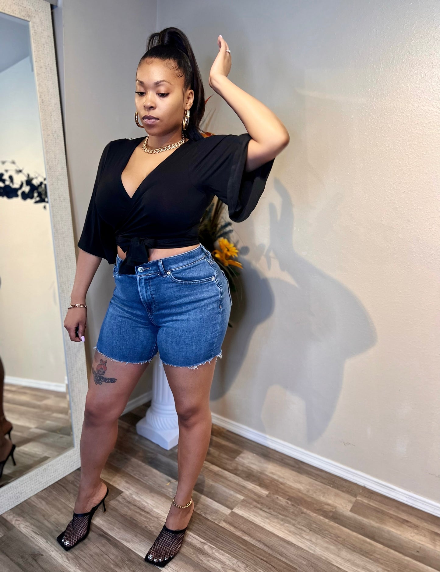 Wrap Top | Black - SheWitIt