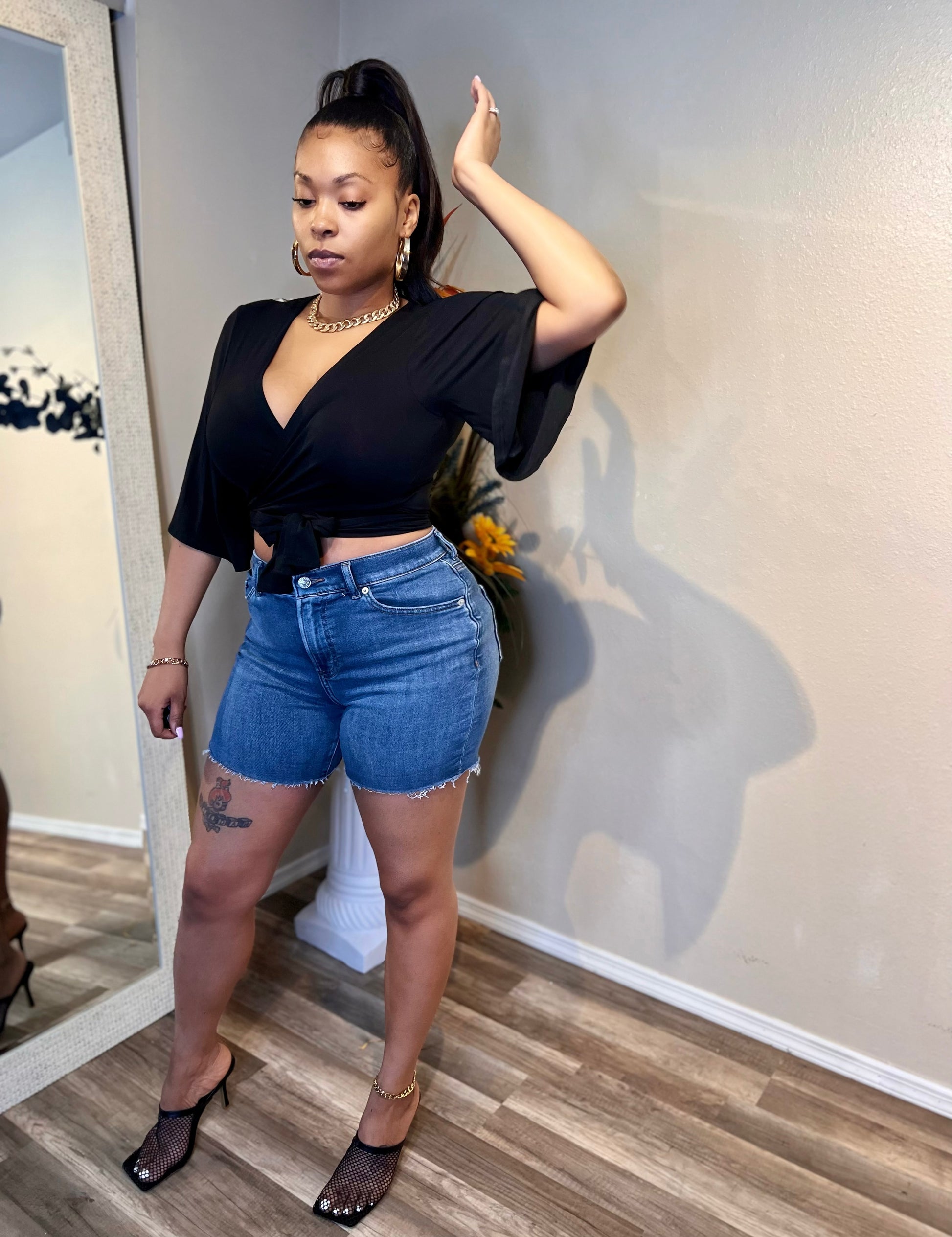 Wrap Top | Black - SheWitIt