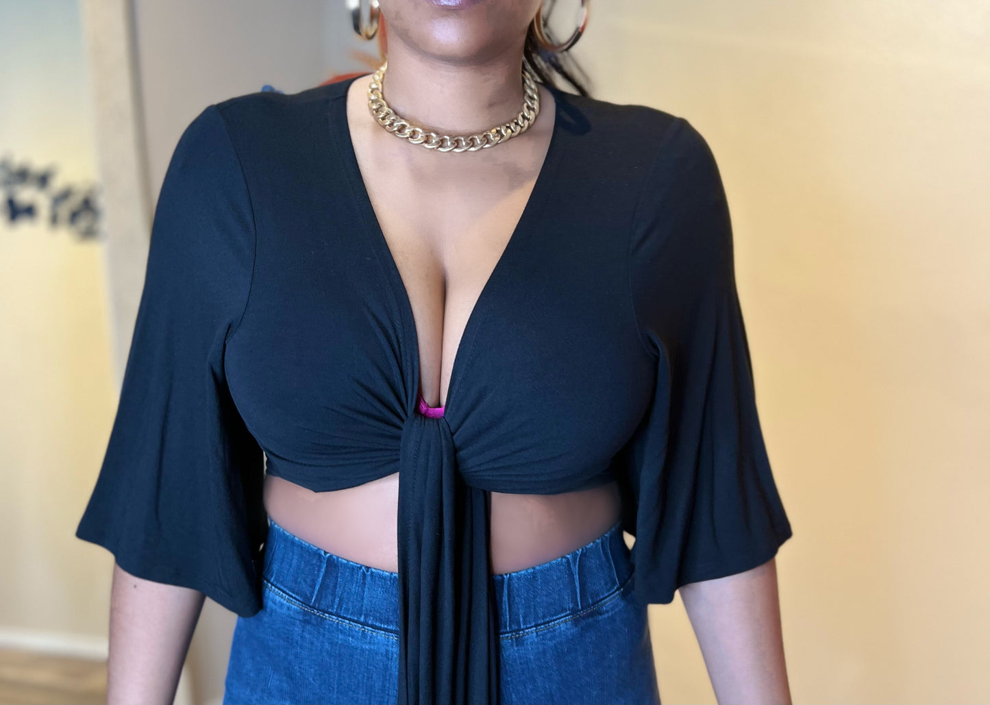 Wrap Top | Black - SheWitIt