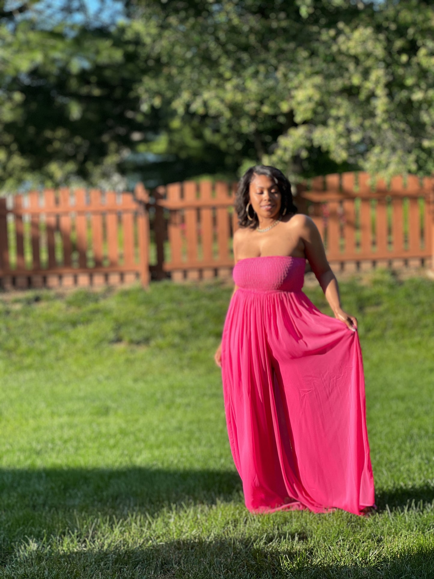 Smocked Tube Jumpsuit - SheWitIt