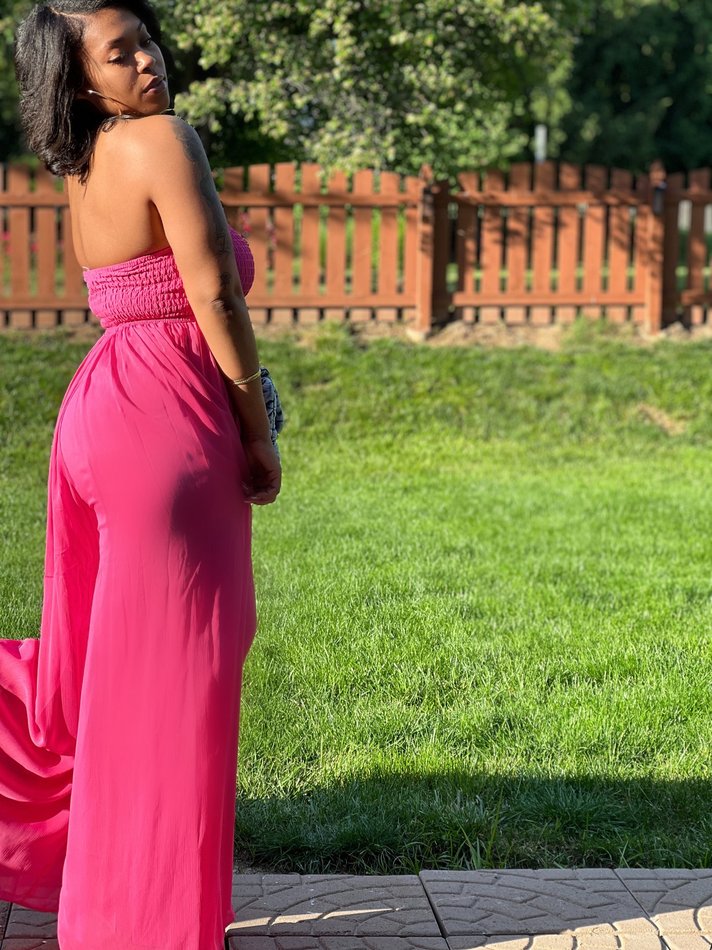 Smocked Tube Jumpsuit - SheWitIt