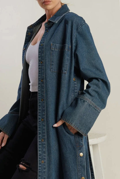 Denim Midi Dress Jacket