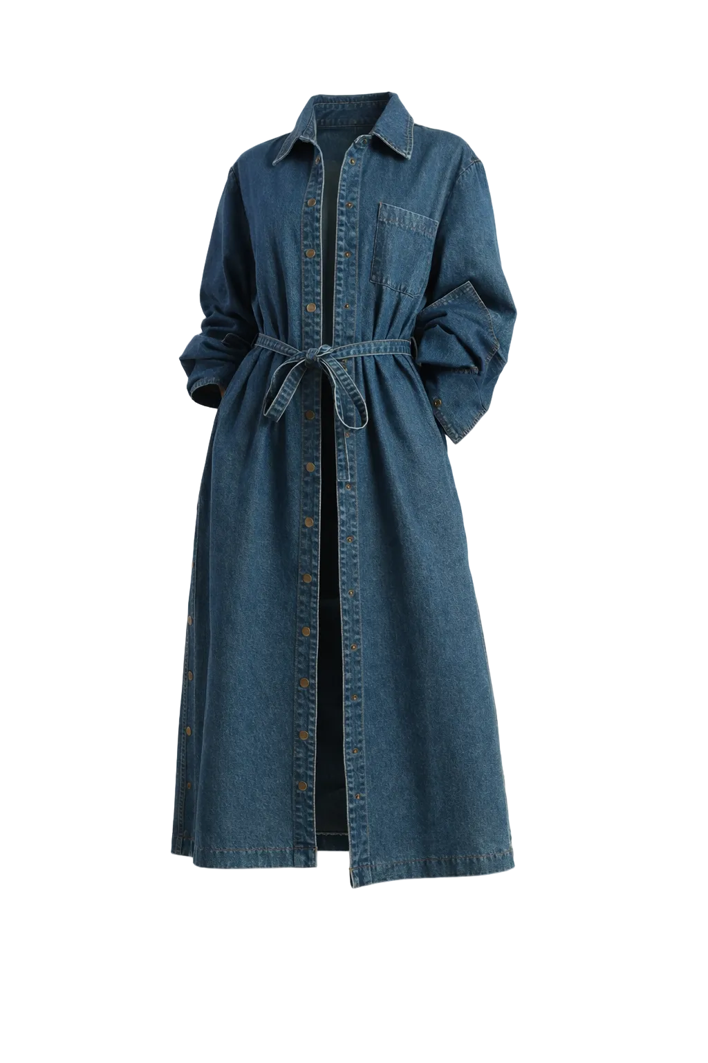 Denim Midi Dress Jacket