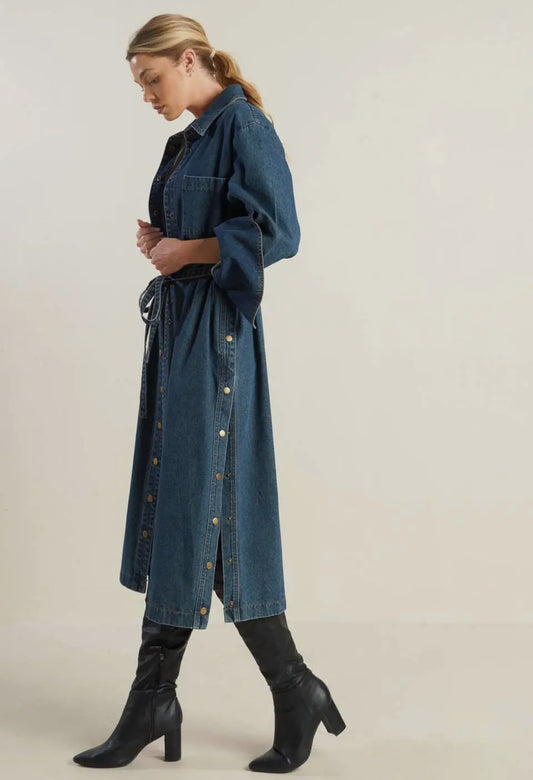 Denim Midi Dress Jacket