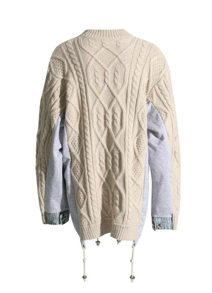 Sweater With A Hint Of Denim | Beige