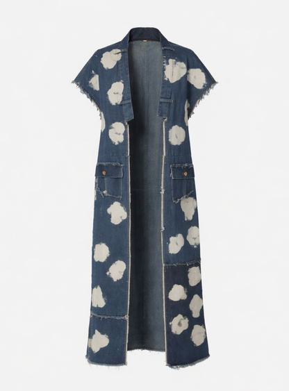 Denim Cloud Long Vest