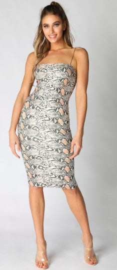 Tight snake 2025 print dress