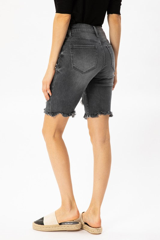 Distressed Denim Shorts - SheWitIt