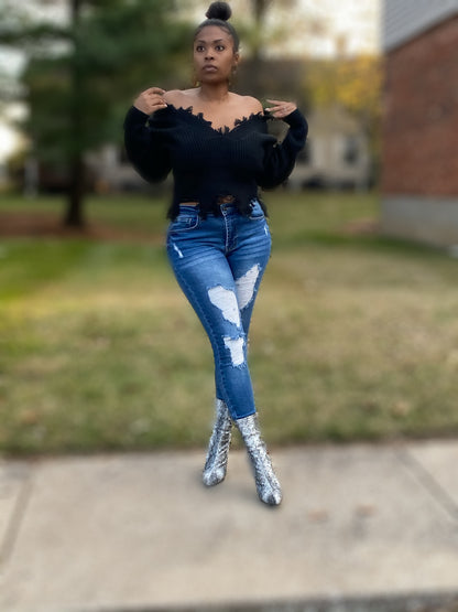 Comfort Sweater | Black - SheWitIt