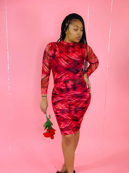 Rose Mesh Dress - SheWitIt